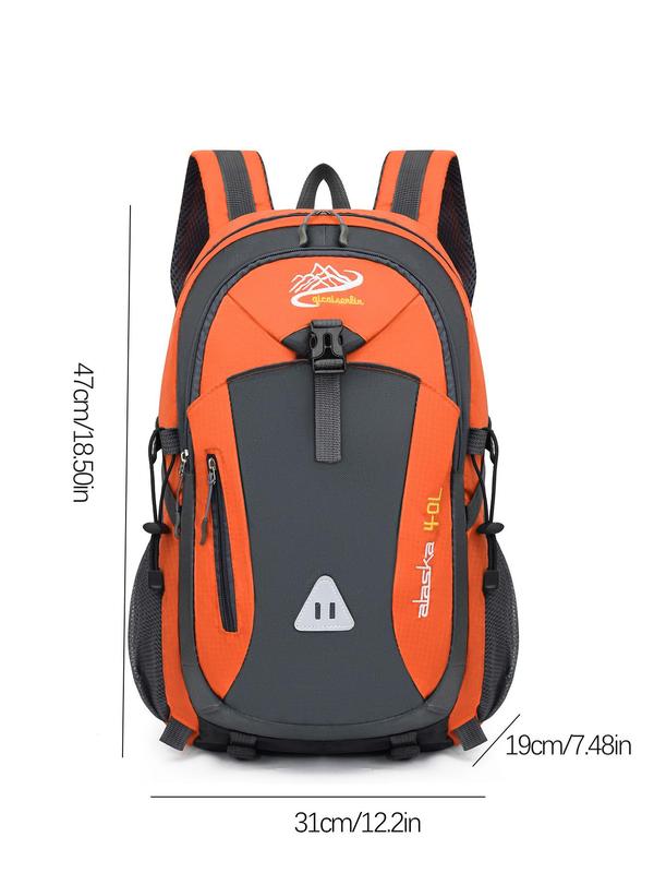 2024 New Style Large Capacity Outdoor Backpack, Multi-functional Backpack with Side Headphone Jack Design, Waterproof Nylon Backpack for Hiking & Travel