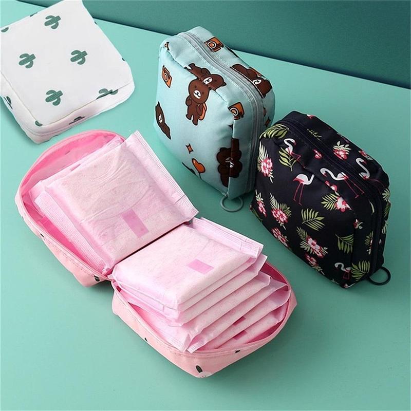 Cute Cartoon Napkin Tissue Storage Bag (1 Count), Home Accessories Large Capacity Lipstick Storage Organizer, Travel Essentials Makeup Bag, Summer Gift, School Supplies, Fall Decor