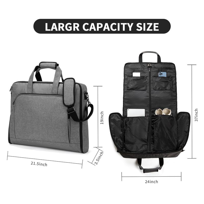 SEYFOCNIA Garment Bag for Travel,Large Hanging Luggage Garment Bag Suit Bag Carry On Garment Bag Dress Bag