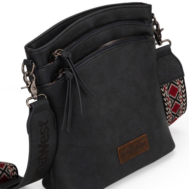 Montana West Double Compartments Cross Body Bag for Women with Adjustable Strap