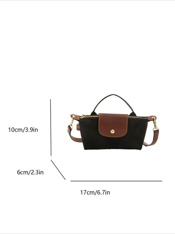 Women's Solid Color Zipper Handbag, Fashionable Crossbody Bag with Detachable Adjustable Strap, Casual Versatile Shoulder Bag for Daily Used