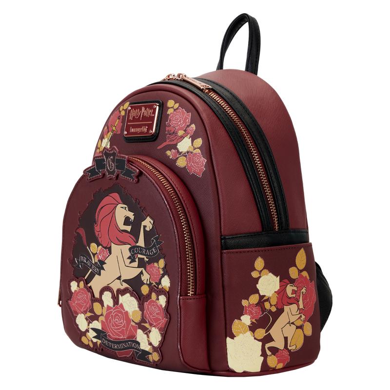 Harry Potter Gryffindor House Floral Tattoo Mini Backpack