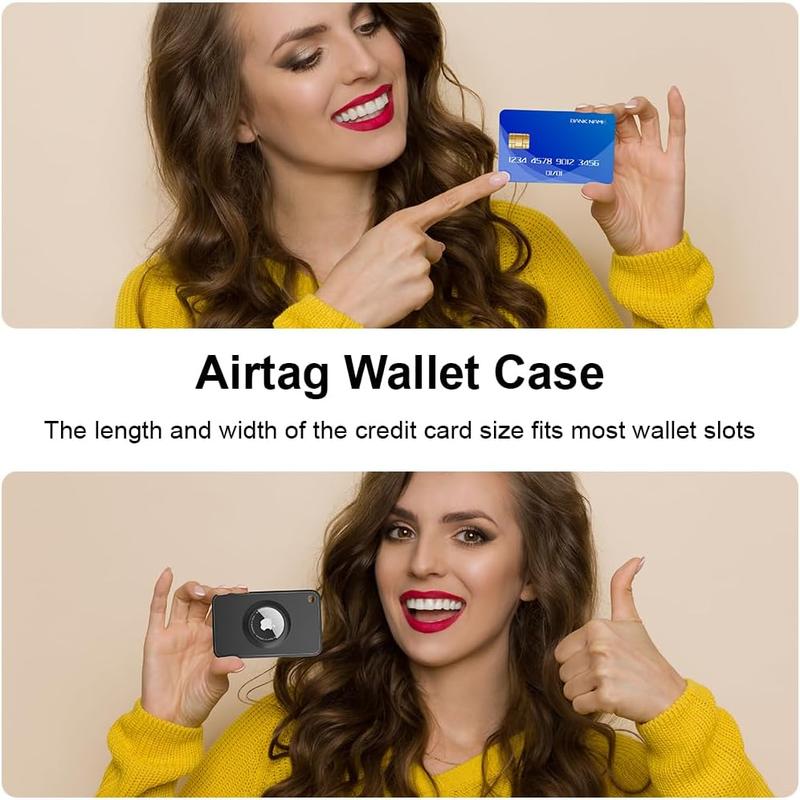 4-Pack Airtag Wallet Holder -  Slim Airtag Card Holder for  Airtag - Ultra-Thin Air Tag Cardholder for Purses, Handbags, Backpack Wallets & Clutch Bags