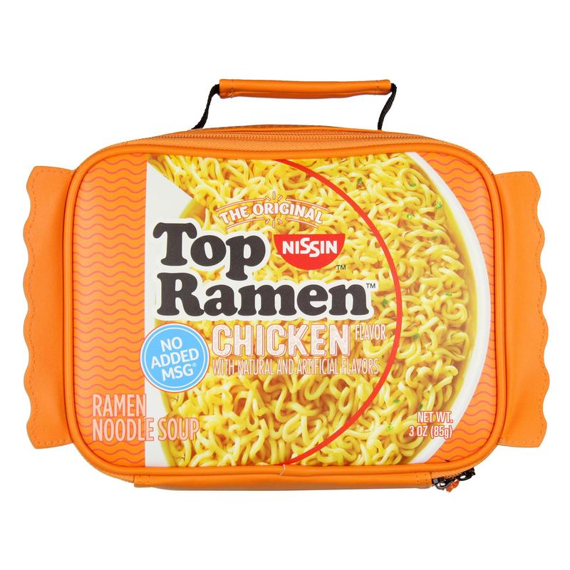 Nissin Top Ramen Lunch Box The Original Chicken Flavor Ramen Noodle Insulated Lunch Bag Lunch Tote