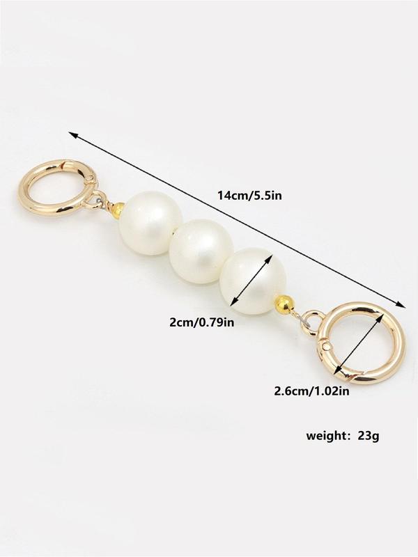 Women's Elegant Faux Pearl Decor Bag Strap,  Trendy Gorgeous Bag Strap Extender, Chic Bag Accessories for Handbag & Shoulder Bag DIY Decor