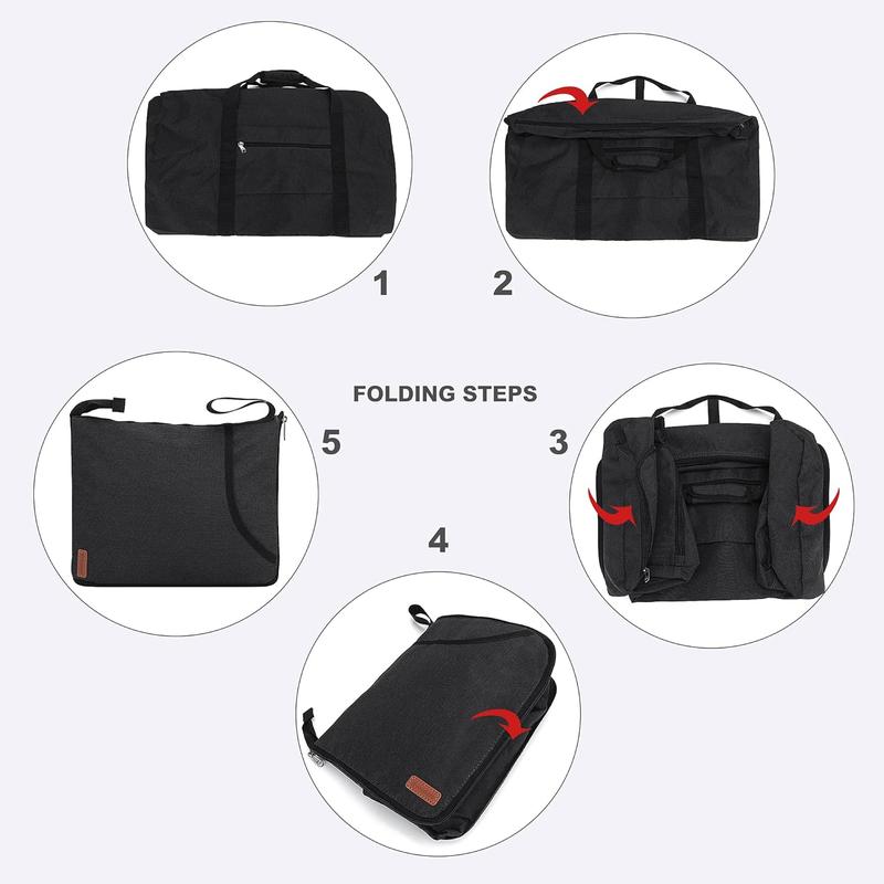 VS VOGSHOW  120L Convertible Duffle Bag for Travel, Large Foldable Waterproof Travel Duffel Bags , Duffle bag for travel with shoe compartment,with Shoe Pouch 2 in 1 Hanging Suitcase, for luggage weekend traveling large size