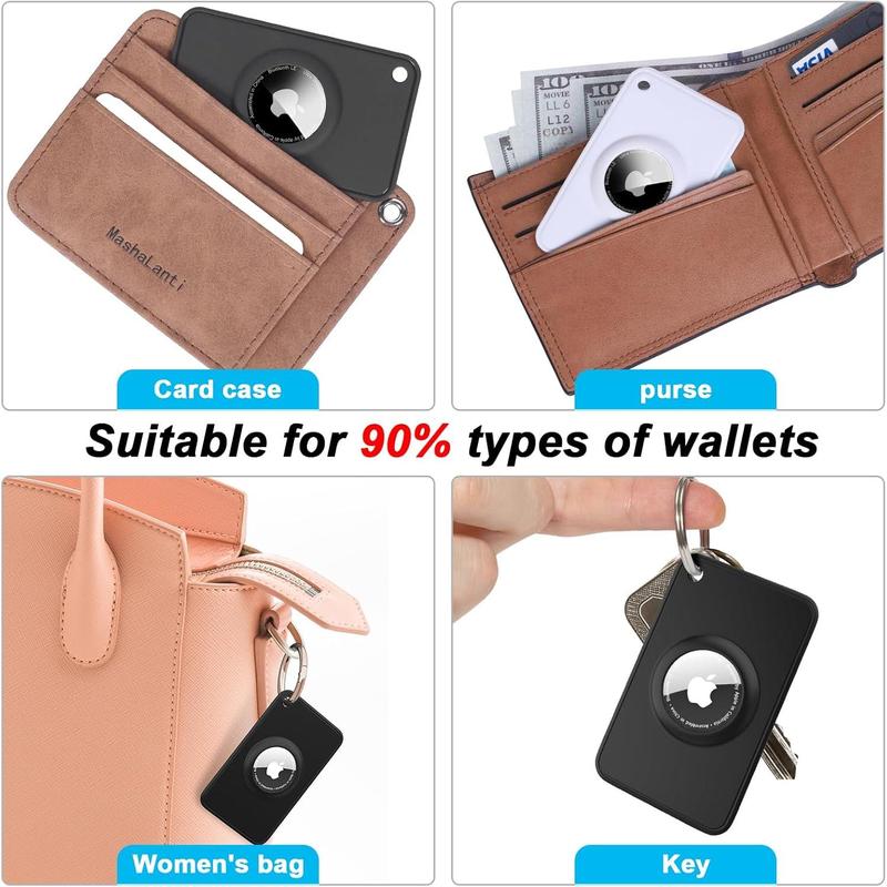 4-Pack Airtag Wallet Holder -  Slim Airtag Card Holder for  Airtag - Ultra-Thin Air Tag Cardholder for Purses, Handbags, Backpack Wallets & Clutch Bags