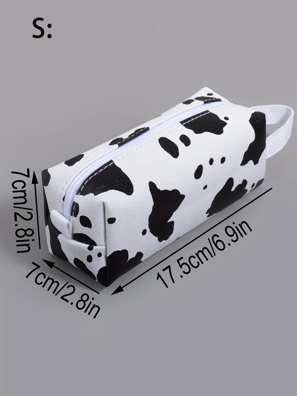 Cow Pattern Makeup Bag,  Portable Cosmetic Storage Bag, Zipper Makeup Organizer Pouch, Versatile Storage Bag for Skincare, Shampoo, Lotion, Shower Gel