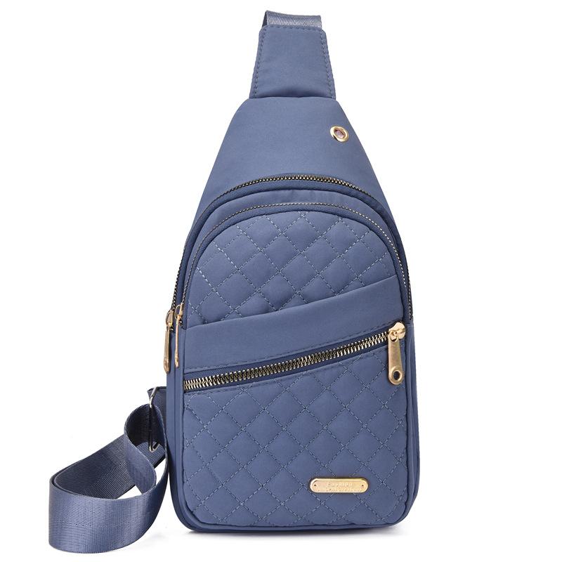 Stylish Multi-pocket zipper Sling Backpack for Women,Adjustable Shoulder Strap, Multi-Pocket Fanny Pack with Zipper Closure, Polyester Lining, Oxford Cloth Material, Solid Color Pattern,Perfect for Casual Sports Travel and Crossbody Use