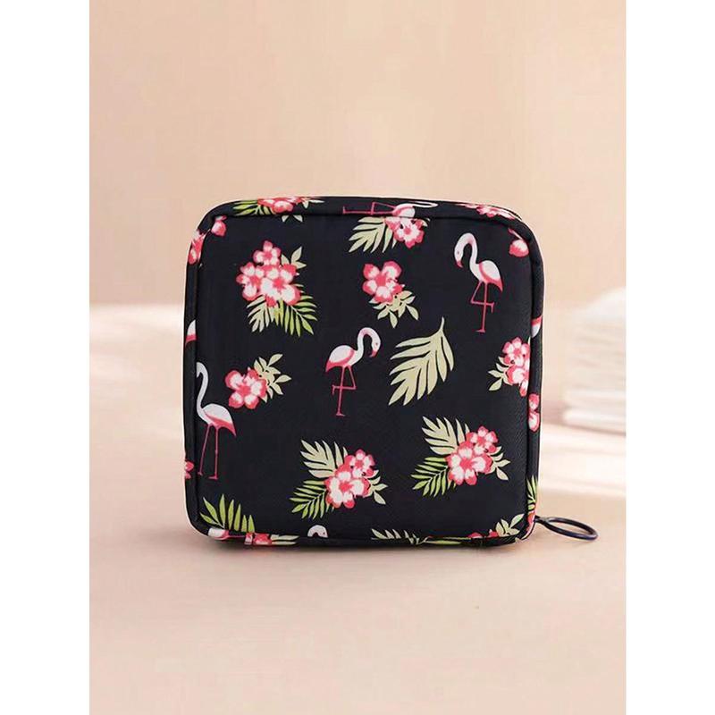 1 3 6pcs Printed Storage Bag, Fashionable And Practical Travel Storage Organizer Bag - Suitable For Organizing And Storing Toiletries, Sanitary Napkins, Cosmetics, And Travel Essentials