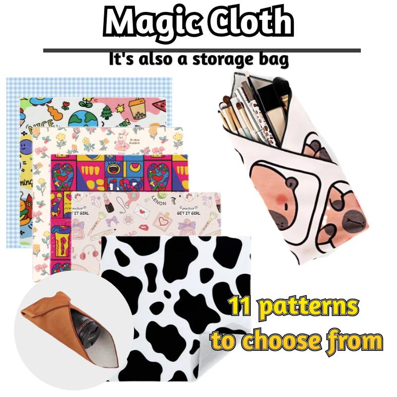 Magical Cloth | Portable Makeup Bag & Camera Bag | Stick & Go Design | One-Piece Makeup, Camera, and iPad Storage | Self-Adhesive, Creative, and Protective