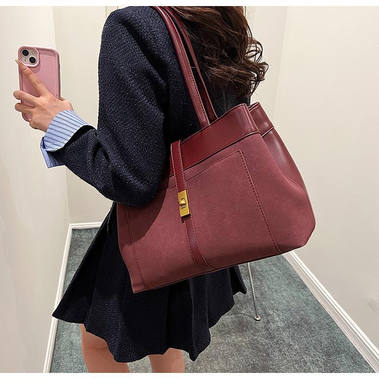 Shoulder Handbags for Women Vintage Vegan Leather Tote Purse Lightweight Trendy Soft Shoulder Bag with Zipper