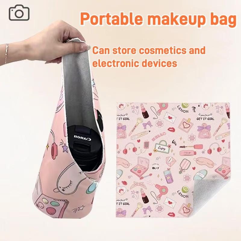 Magical Cloth | Portable Makeup Bag & Camera Bag | Stick & Go Design | One-Piece Makeup, Camera, and iPad Storage | Self-Adhesive, Creative, and Protective