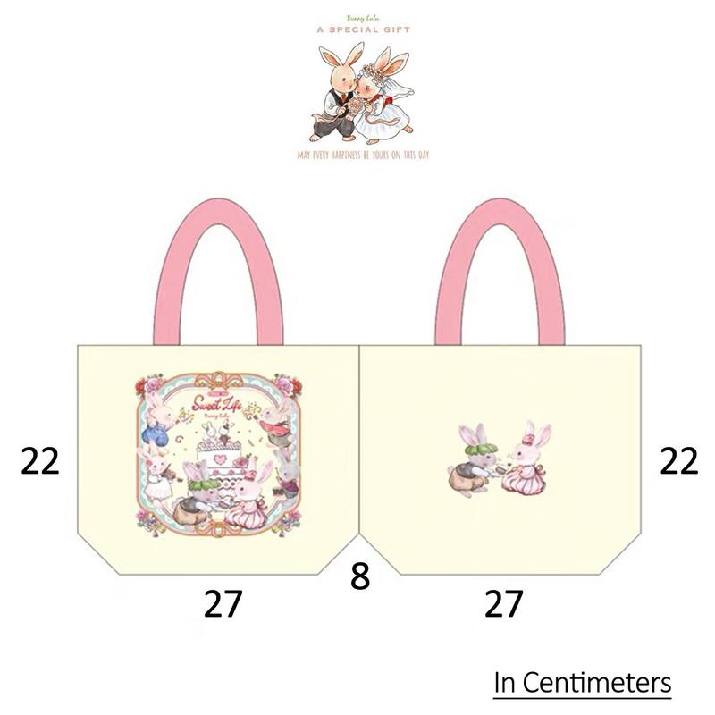 BUNNYLULU × Mini Canvas Tote Bag, Eco-friendly & Durable, Gifts for Women Girls Kids