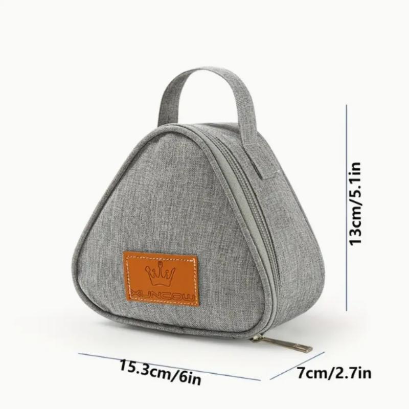 Mini Insulated Lunch Bag, 1 Count Creative Triangle Lunch Box Storage Bag with Handle, Insulated Bento Bag for School, Work, Outdoor Activities