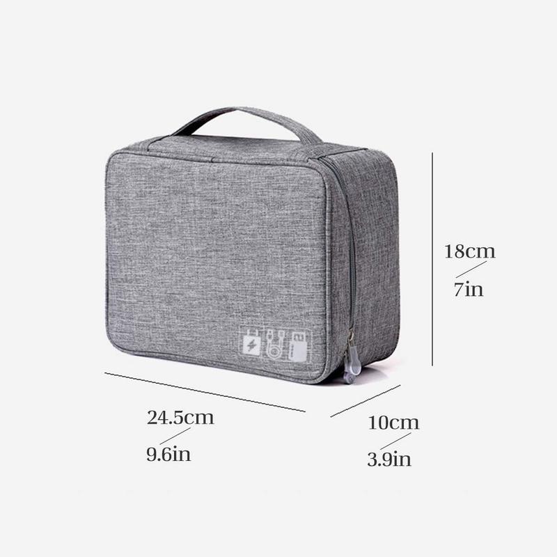 Electronics Organizer Electronic Accessories Bag Travel Cable Organizer portable multi-grids storage bag waterproof two-Layer travel cable organizer for Hard Drives Cables Chargers