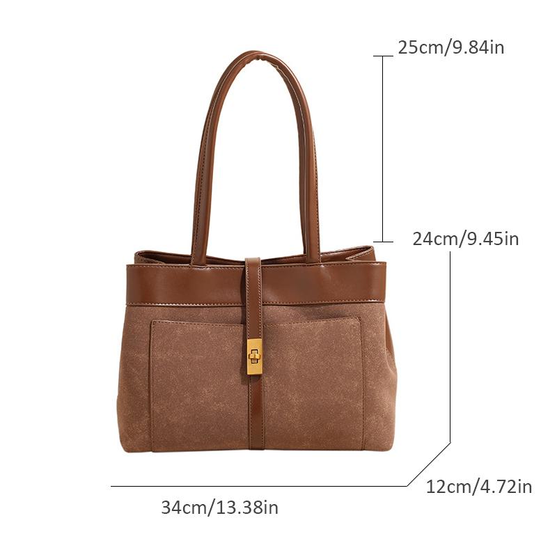 Shoulder Handbags for Women Vintage Vegan Leather Tote Purse Lightweight Trendy Soft Shoulder Bag with Zipper