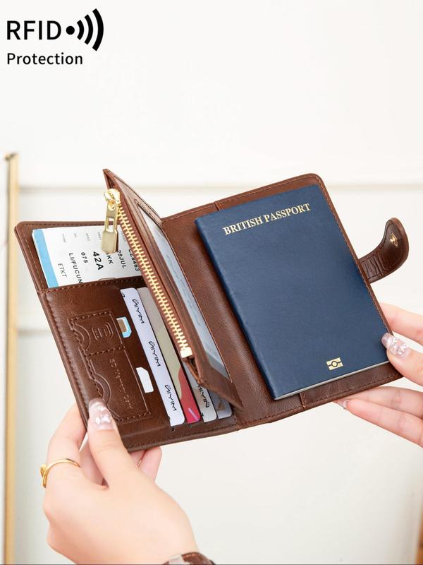 Solid Color Passport Holder, Multi-card Slots Passport Holder, Thin Passport Wallet, Multi Functional Wallet, Travel Passport Holder, Cute Card Holder