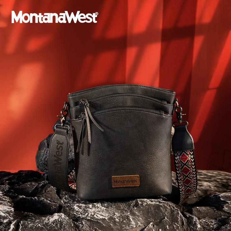 Montana West Double Compartments Cross Body Bag for Women with Adjustable Strap