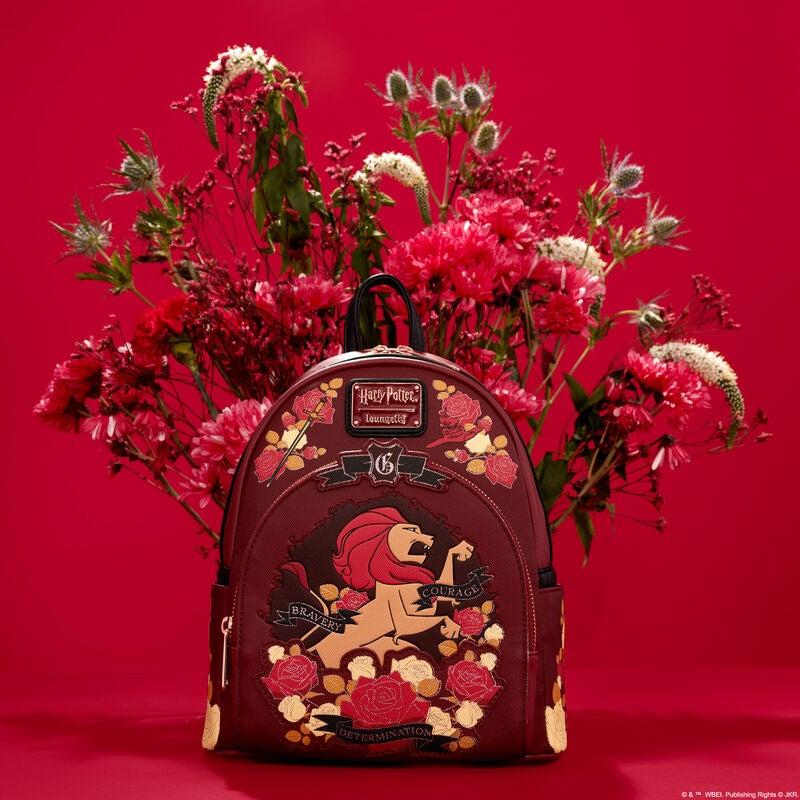 Harry Potter Gryffindor House Floral Tattoo Mini Backpack