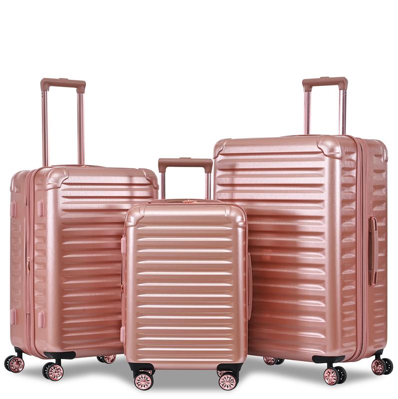 New 3-Piece Set Lightweight TSA Lock Luggage Compartment with Rotating Wheels - 20“ 24” 28 Inches