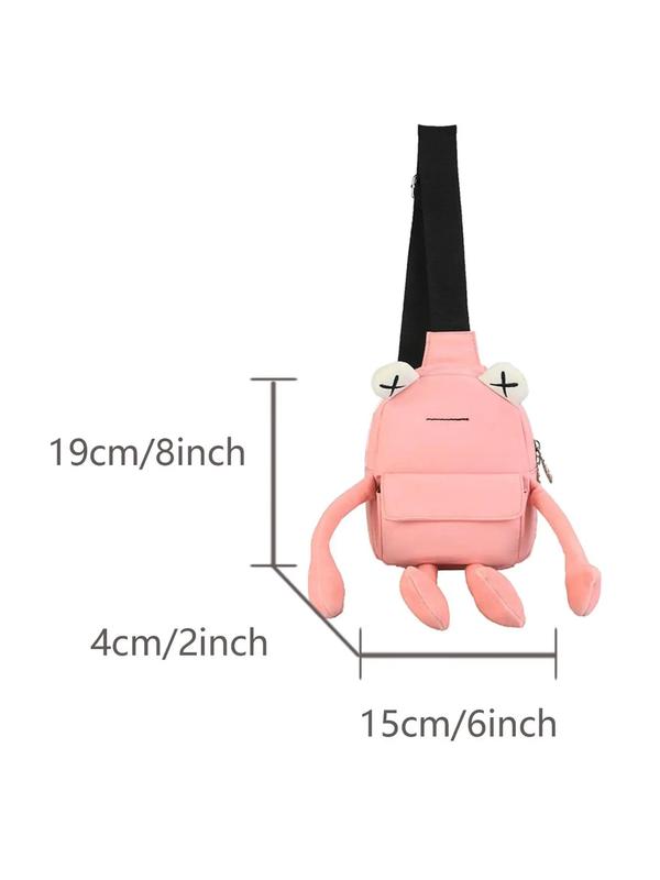 Women's Cute Cartoon Animal Design Fanny Pack, Casual Zipper Design Fanny Pack for Daily Used, Trendy All-match Sling Bag