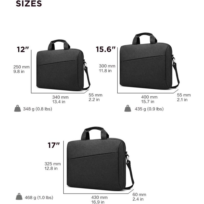 Laptop bag, laptop or tablet messenger shoulder bag, smooth and durable waterproof fabric