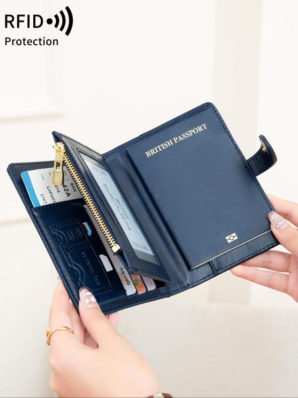 Solid Color Passport Holder, Multi-card Slots Passport Holder, Thin Passport Wallet, Multi Functional Wallet, Travel Passport Holder, Cute Card Holder