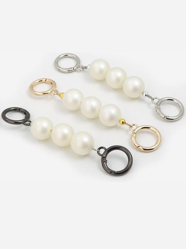 Women's Elegant Faux Pearl Decor Bag Strap,  Trendy Gorgeous Bag Strap Extender, Chic Bag Accessories for Handbag & Shoulder Bag DIY Decor