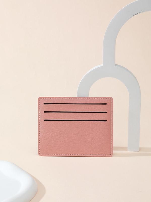 Men's Casual Plain Lychee Pattern Pu Leather Card Holder, Multi Card Slot Fashion Card Holder, Portable Outdoor Travel Bank Card Id Storage Card Holder