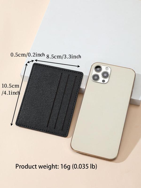 Men's Casual Plain Lychee Pattern Pu Leather Card Holder, Multi Card Slot Fashion Card Holder, Portable Outdoor Travel Bank Card Id Storage Card Holder