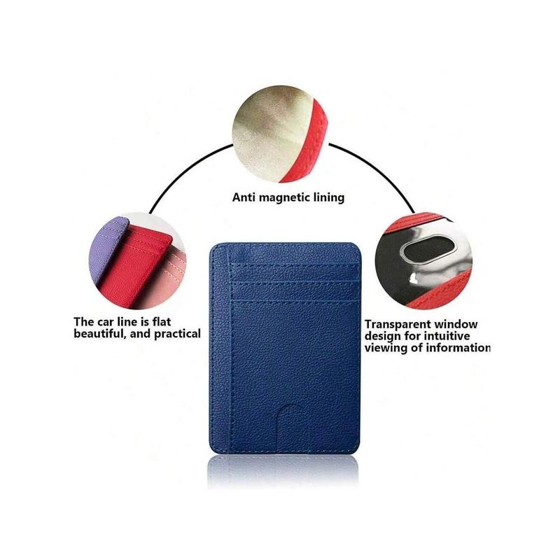 RFID Anti-Magnetization Bank Card ID Nameplate Holder Protection Sleeve Men And Women Universal Portable Fashion Simple Multi-Card PU Card Case