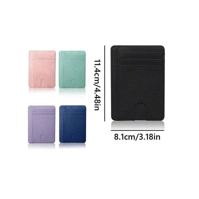 RFID Anti-Magnetization Bank Card ID Nameplate Holder Protection Sleeve Men And Women Universal Portable Fashion Simple Multi-Card PU Card Case