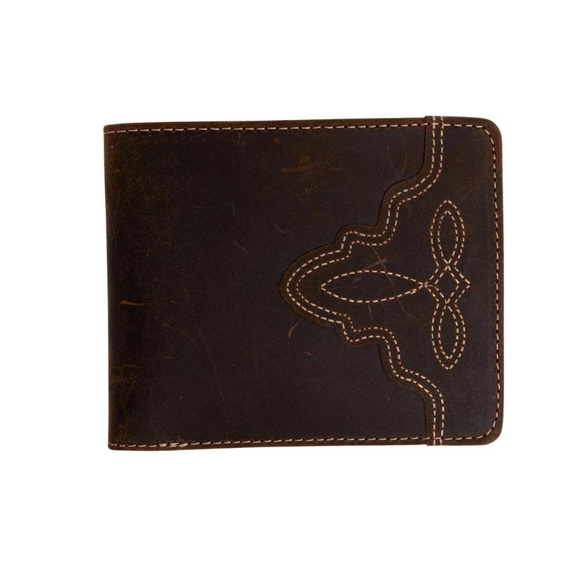 Cody James Men's Boot Stitch Bi-Fold Leather Wallet - Cjaho19wt16