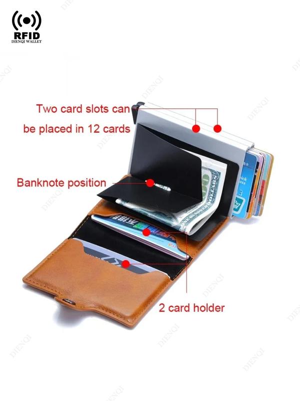 Men's Business Minimalist Card Holder, RFID Blocking Card Holder, Casual Trendy Versatile High-quality Daily Wallet