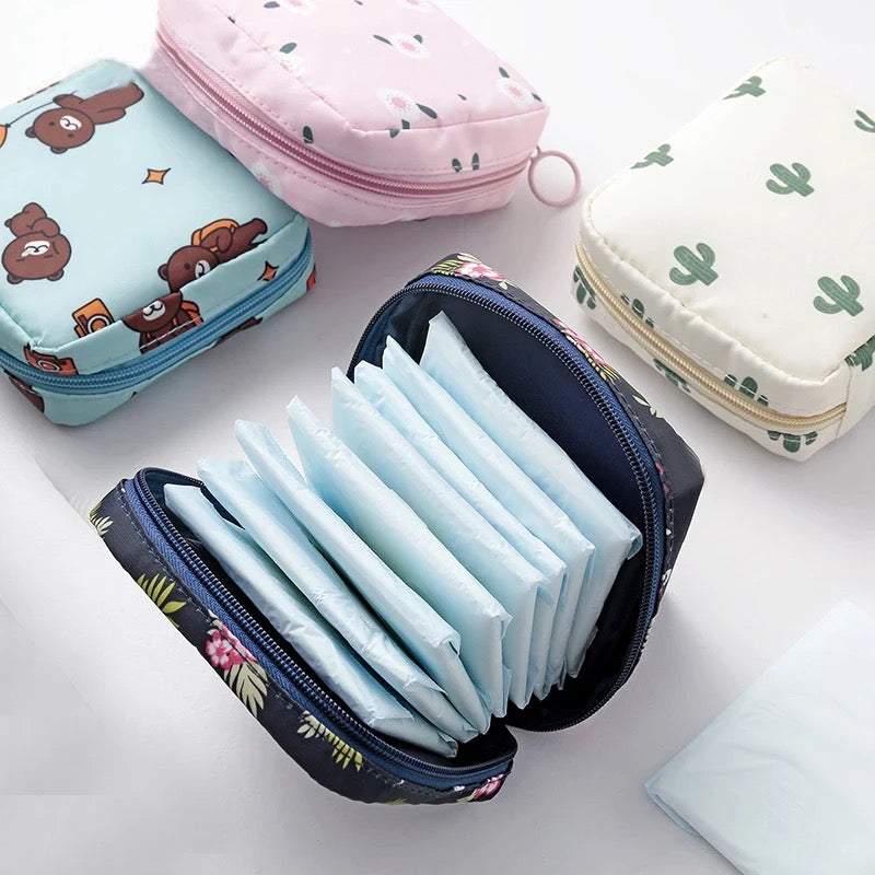 Women Period Bag | Sanitary Feminine Products Travel Pouch | BUY 3 GET UNICORN POUCH FREE Organizer Smooth Water-resistant