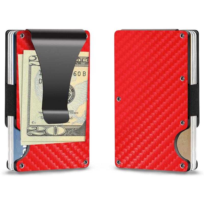 Carbon Fiber Minimalist Credit Card Wallet rfid protection slim rfid