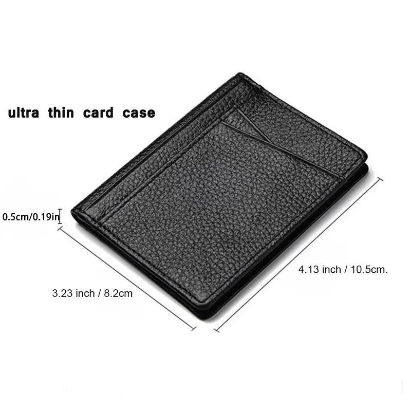 Minimalist Solid Color PU Leather Card Holder, Multi Card Slot ID Card Holder, Driver's License Protective Cover, Card Storage Wallet