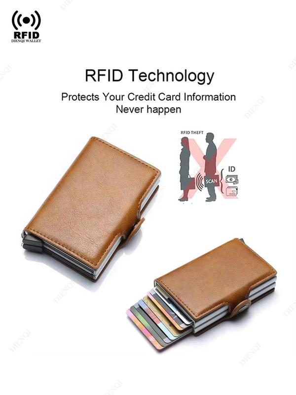 Men's Business Minimalist Card Holder, RFID Blocking Card Holder, Casual Trendy Versatile High-quality Daily Wallet