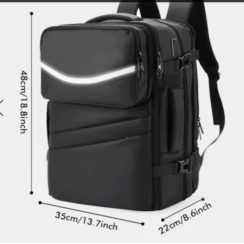 45L Large Capacity Travel Backpack, 1 Count Waterproof Business Commuting Backpack, Expandable Travel Backpack, Travel Gift for Men and Women