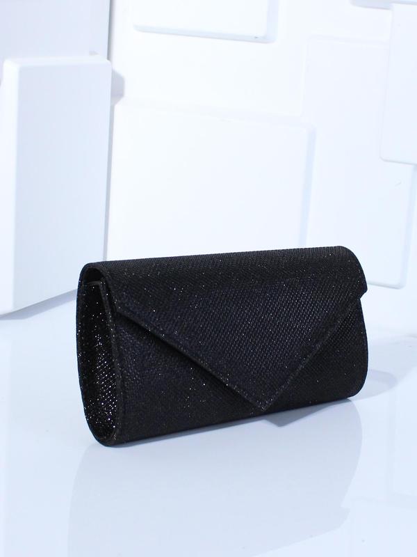 Women's Elegant Glitter Evening Bag, Fashionable Solid Color Clutch Bag, Trendy All-match Bag for Party Decoration, Exquisite Bag for Birthday Gift