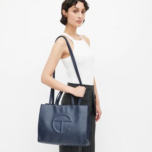 Telfar Medium Navy Shopping Bag