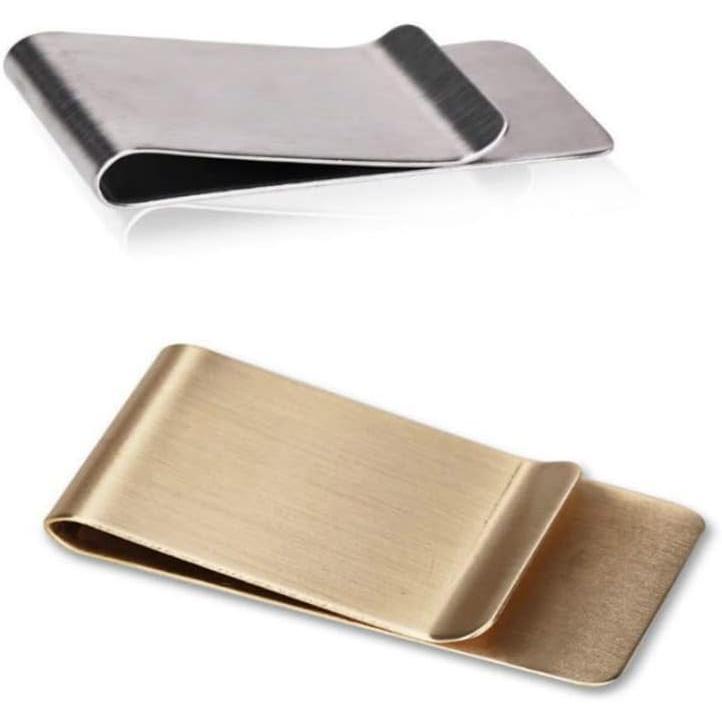 Small Men's Slim Money Clip Stainless Steel Credit Business Card Holder Pocket Cash Wallet