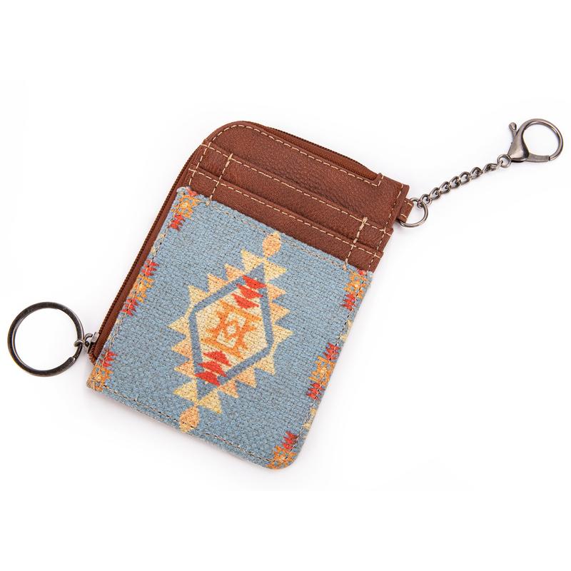 Wrangler Western Art Print Mini Zip Card Case   Wallet