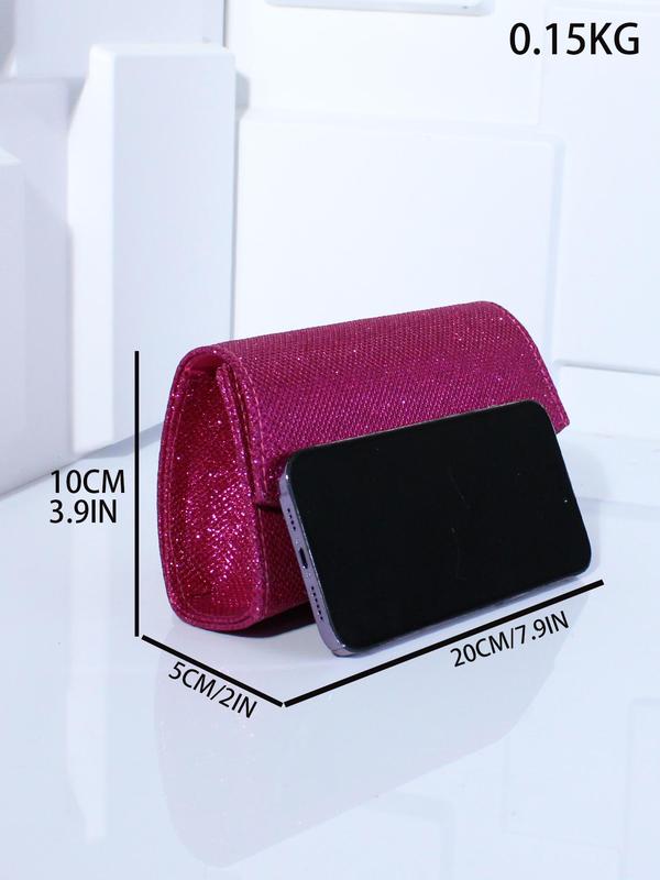 Women's Elegant Glitter Evening Bag, Trendy Exquisite Evening Crossbody Bag, Fashionable Evening Bag for Party Decoration