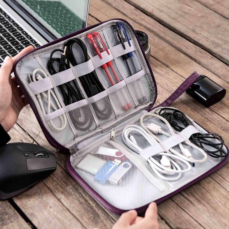 Travel Electronics Organizer Portable Cable Organizer Bag for Storage Electronic Accessories Case for Cord,Phone,Charger,Flash Drive