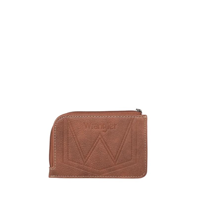 Wrangler Western Art Print Mini Zip Card Case   Wallet