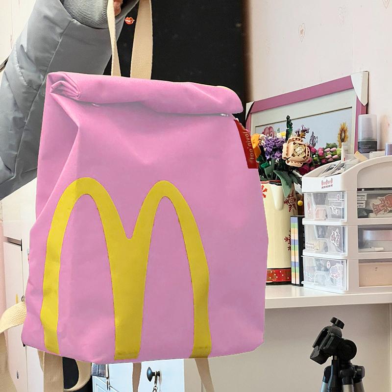 McDonald's Funny Backpack for Women Men Lightweight Travel School Bag Knapsack,Personalized Student Bag Casual Shoulder Bag