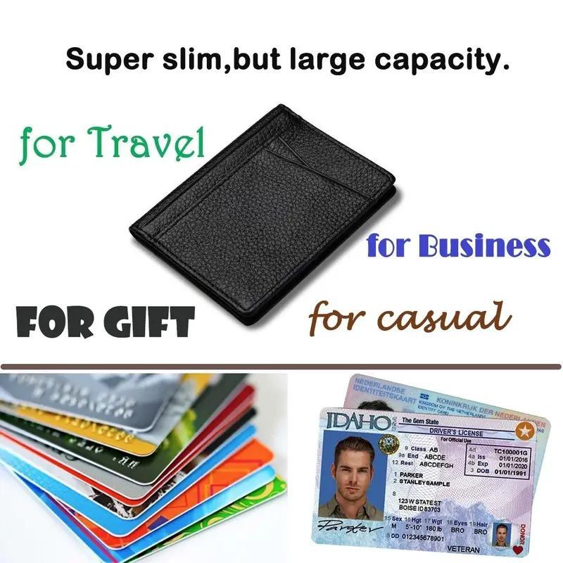 Minimalist Solid Color PU Leather Card Holder, Multi Card Slot ID Card Holder, Driver's License Protective Cover, Card Storage Wallet