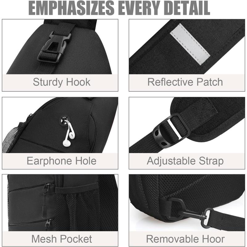 Crossbody Bags for Women Men Trendy Sling Bag Bakpack Casual Chest Bag with Convertible Shoulder Strap